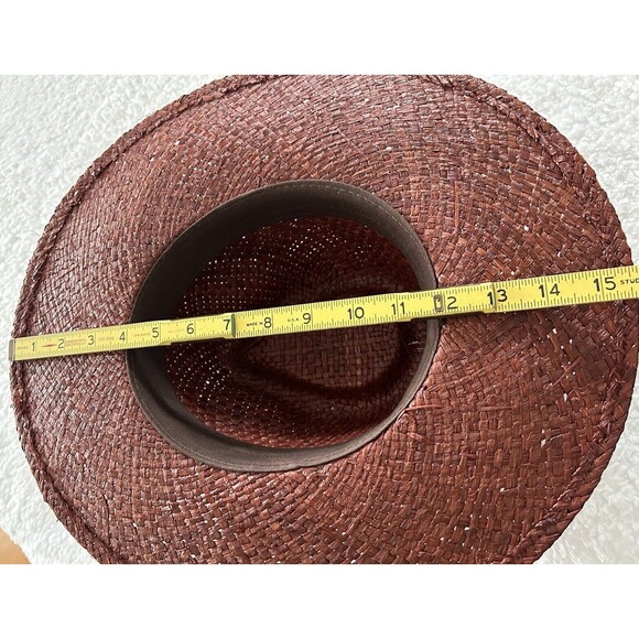 Urban Outfitters? Straw Hat Women Classic Rust Brown Boho Vacation Summer Sz OS